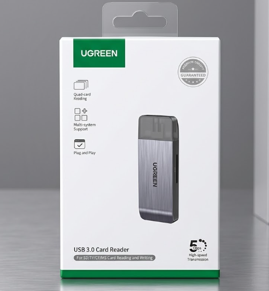 Đầu Đọc Thẻ USB 3.0 Hỗ Trợ SD/TF/CF/MS UGREEN 50541 Chính Hãng